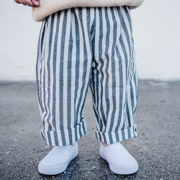 RESORT PANTS - CHARCOAL STRIPED