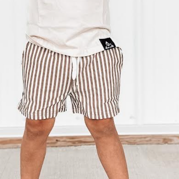 COCOA & OFF WHITE RESORT SHORTS